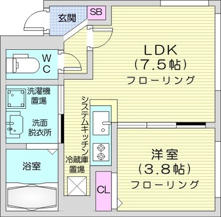 西２８丁目駅 徒歩4分 1階の物件間取画像